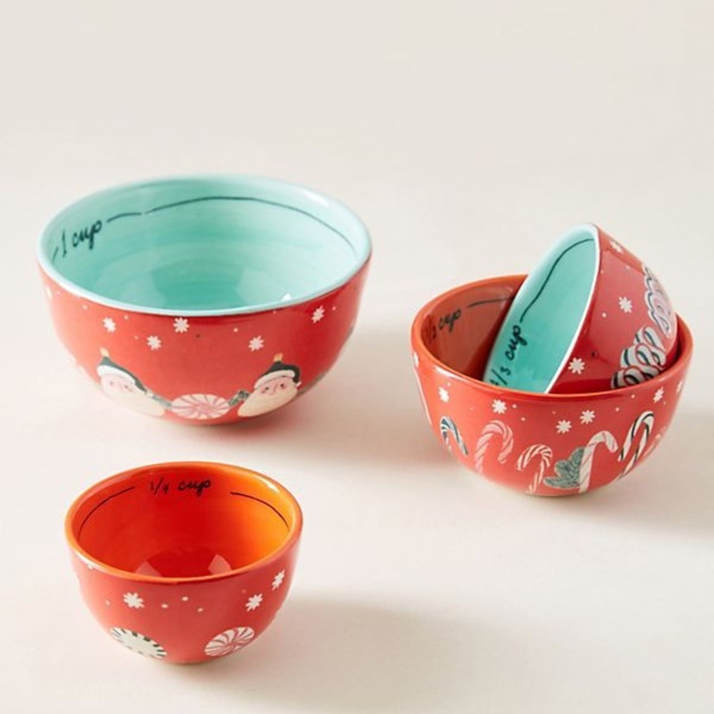 Anthropologie George & Viv Very Merry Christmas Measuring Cups - Picture 2 of 4
